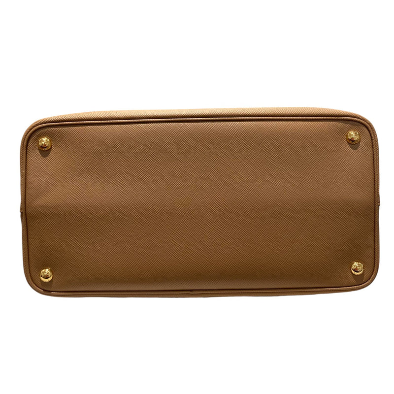 Double Bag Medium Saffiano Cuir Caramel GHW