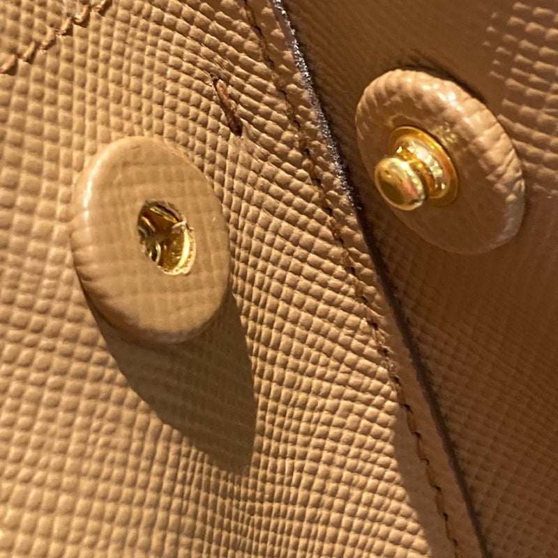 Double Bag Medium Saffiano Cuir Caramel GHW