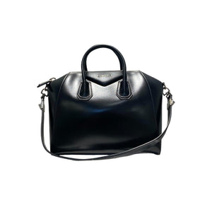 Antigona Medium Shiny Calfskin Black SHW