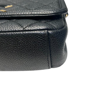 CC Filigree Flap Small Caviar Quilted Black GHW