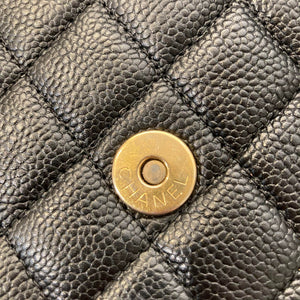 CC Filigree Flap Small Caviar Quilted Black GHW