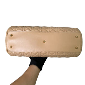 Soft Shopping Tote Large Lambskin Beige GHW