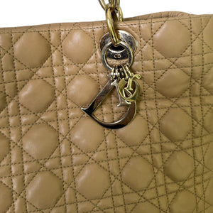 Soft Shopping Tote Large Lambskin Beige GHW