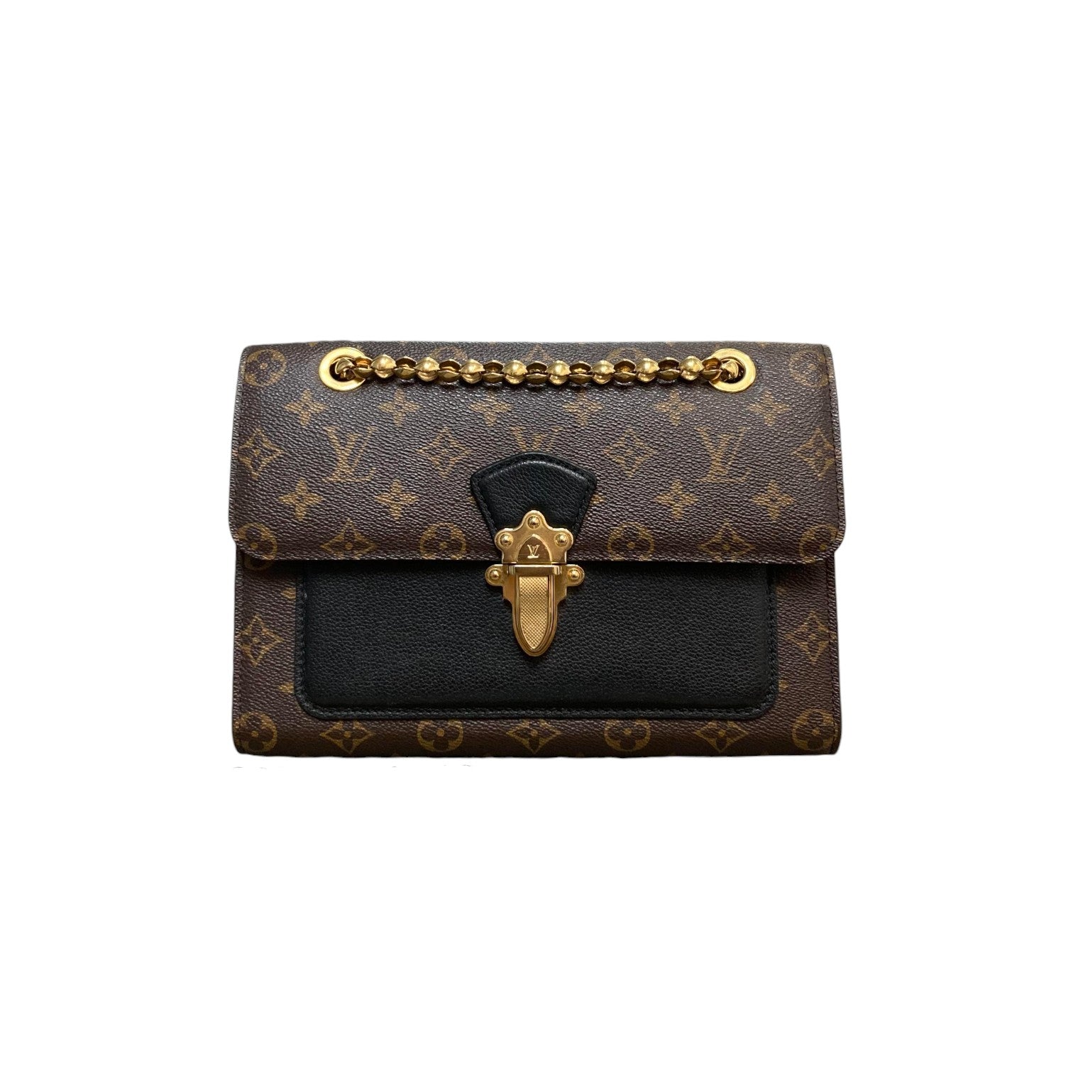 Louis Vuitton Monogram Canvas Black Leather Victoire