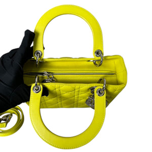Lady Dior Medium Lambskin Yellow SHW