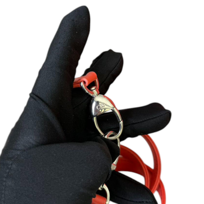 Lady Dior Medium Lambskin Cannage Coral SHW