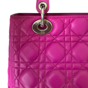 Lady Dior Medium Lambskin Cannage Purple GHW