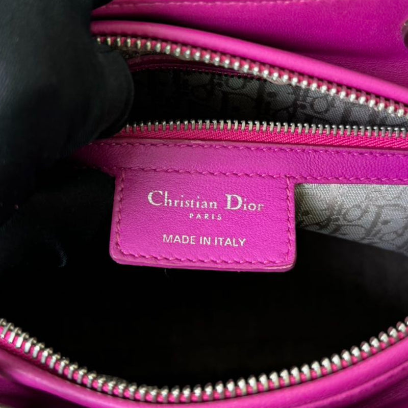 Lady Dior Medium Lambskin Cannage Purple GHW