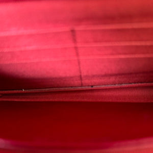 Wallet On Chain WOC Lambskin Quilted Red SHW