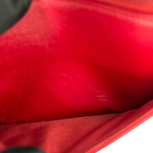 Wallet On Chain WOC Lambskin Quilted Red SHW