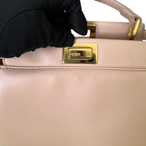 Peekaboo Iconic Satchel Mini Nappa Leather Nude GHW