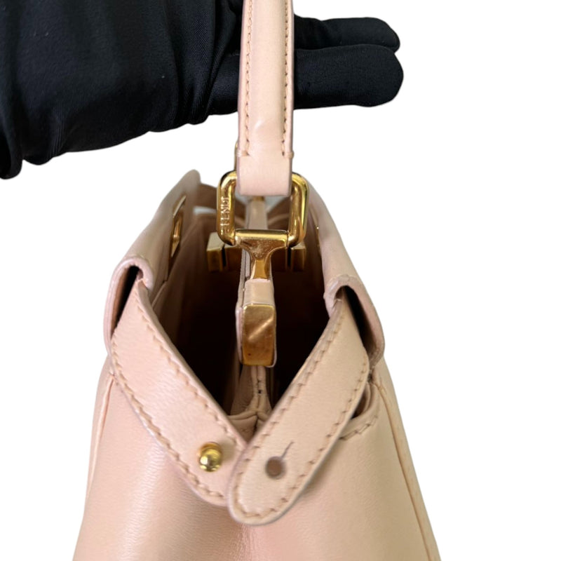 Peekaboo Iconic Satchel Mini Nappa Leather Nude GHW