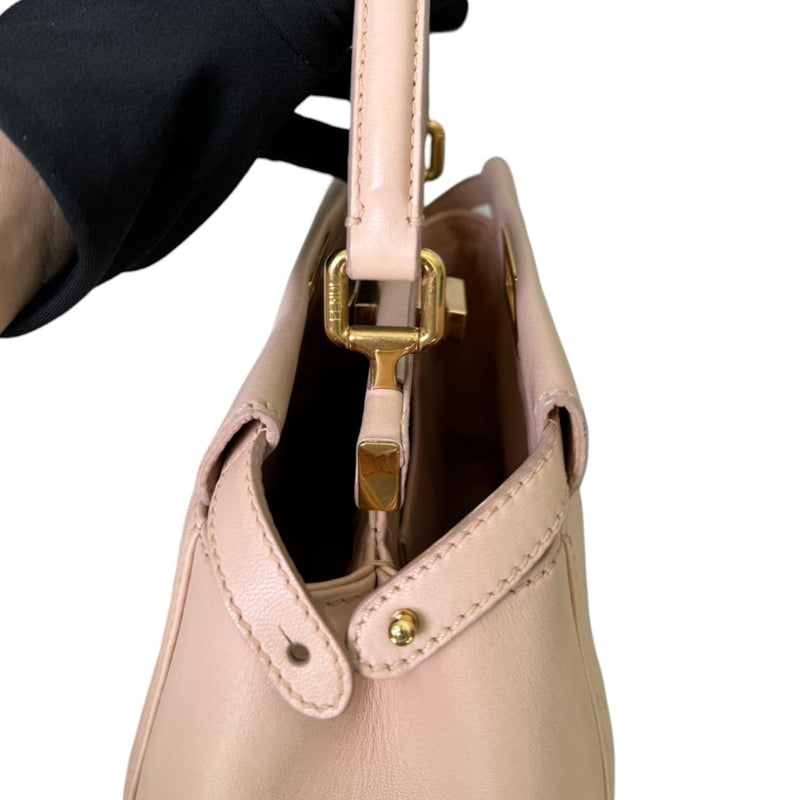 Peekaboo Iconic Satchel Mini Nappa Leather Nude GHW