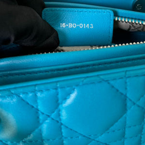 Lady Dior Medium Lambskin Blue SHW