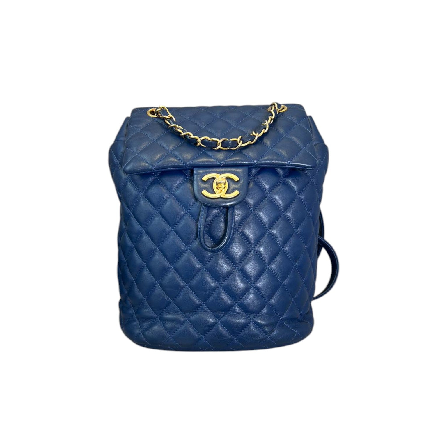 chanel urban spirit backpack mini price Chanel Urban Spirit Backpack Small Calfskin Quilted Blue GHW – Bag Religion