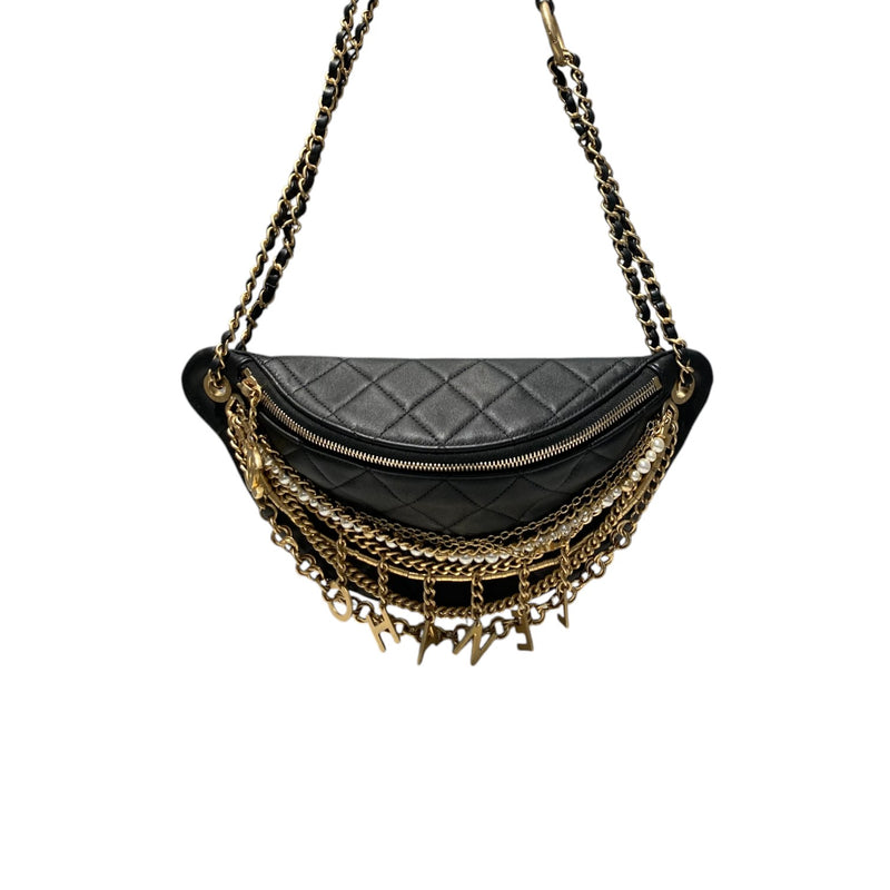 Chanel All About Chains Waist Belt Bag Lambskin Black GHW Bag Religion Chanel All About Chains Waist Belt Bag Lambskin Black GHW Bag Religion