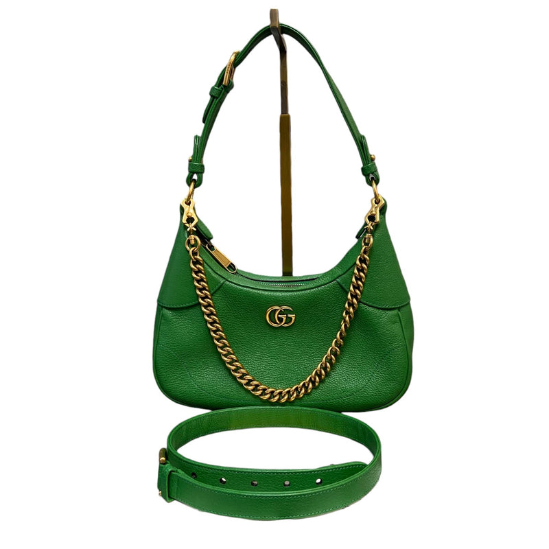 Aphrodite Small Shoulder Leather Green GHW