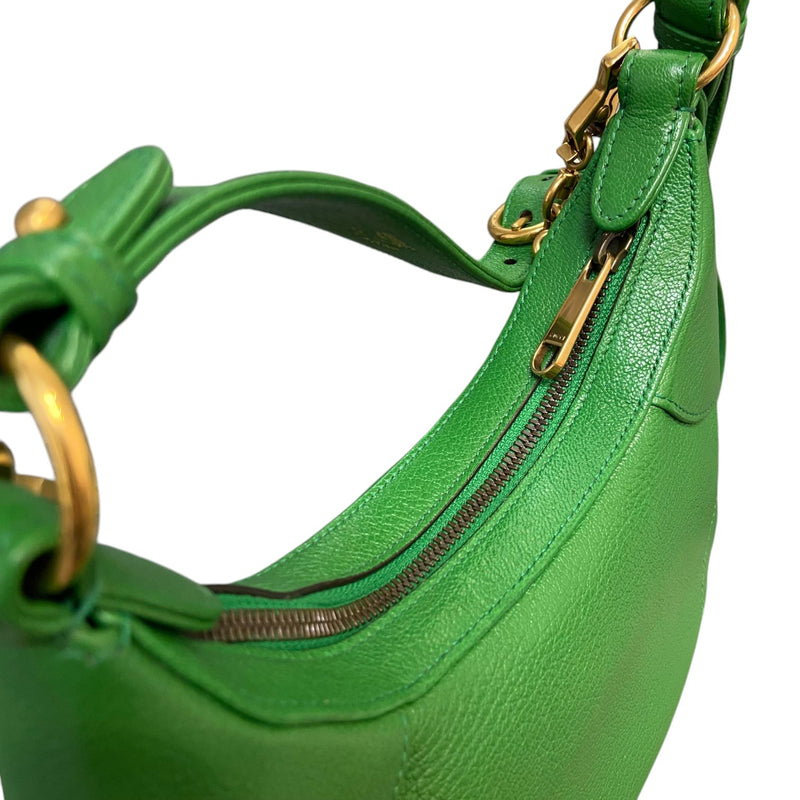 Aphrodite Small Shoulder Leather Green GHW