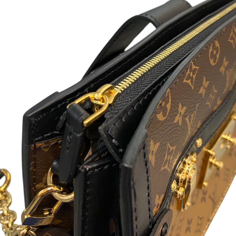 Trunk Clutch Reverse Monogram Brown Black GHW