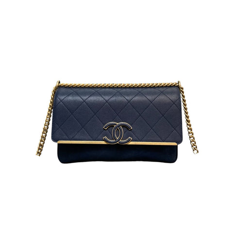 Old Medium Boy Quilted Calfskin Black GHW