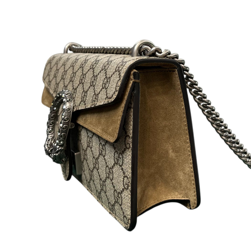 Dionysus Crystal Small GG Supreme Monogram Beige Taupe RHW