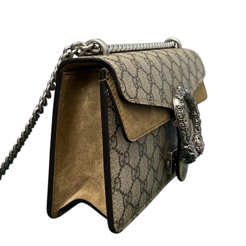 Dionysus Crystal Small GG Supreme Monogram Beige Taupe RHW