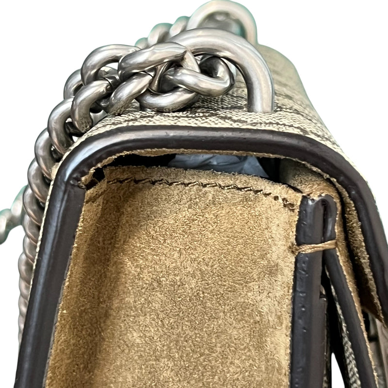 Dionysus Crystal Small GG Supreme Monogram Beige Taupe RHW