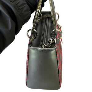 Anselm Reyle Lady Dior Medium Metallic Lambskin Grey SHW