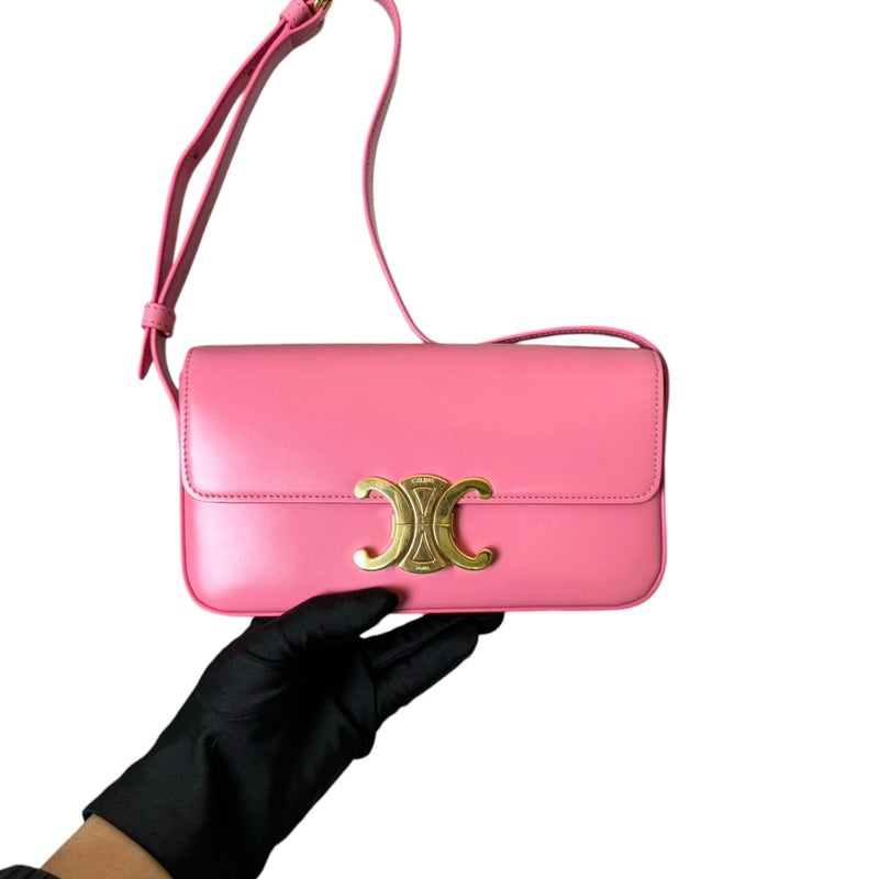 Triomphe Shoulder Shiny Calfskin Pink GHW - Main Image