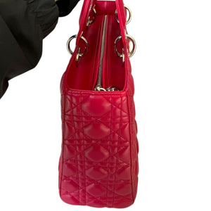 Lady Dior Large Lambskin Red SHW