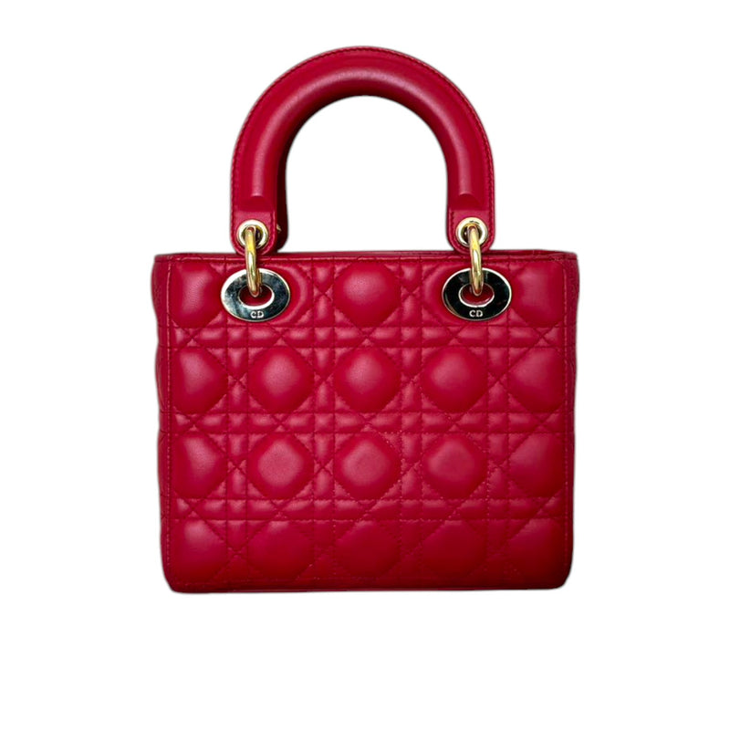 My ABCDior Lady Dior Lambskin Small Red GHW