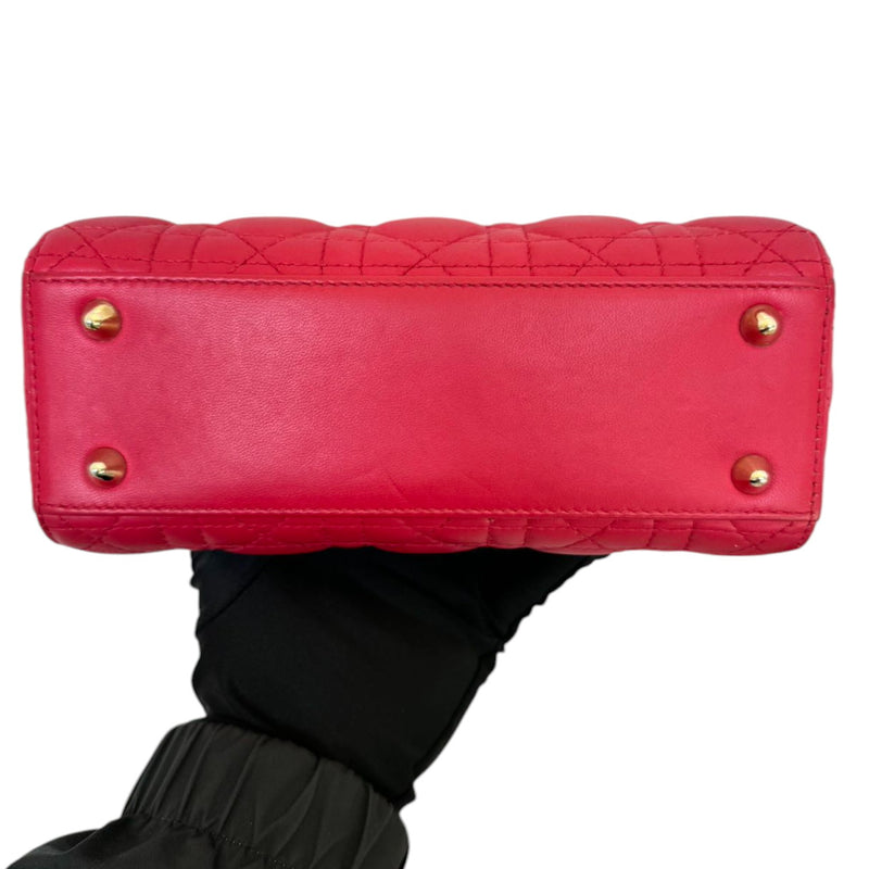 My ABCDior Lady Dior Lambskin Small Red GHW