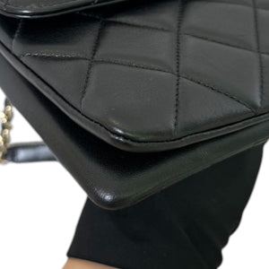 Trendy CC Flap Small Lambskin Quilted Black GHW