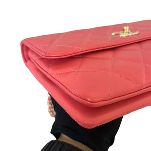 Trendy CC Flap Small Lambskin Quilted Pink GHW