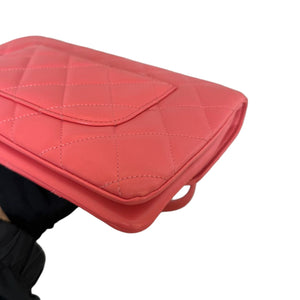 Trendy CC Flap Small Lambskin Quilted Pink GHW