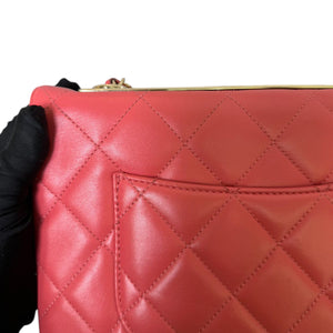 Trendy CC Flap Small Lambskin Quilted Pink GHW