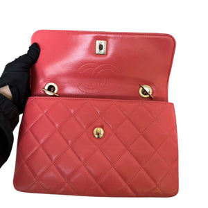 Trendy CC Flap Small Lambskin Quilted Pink GHW