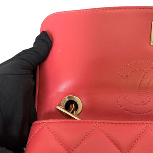 Trendy CC Flap Small Lambskin Quilted Pink GHW