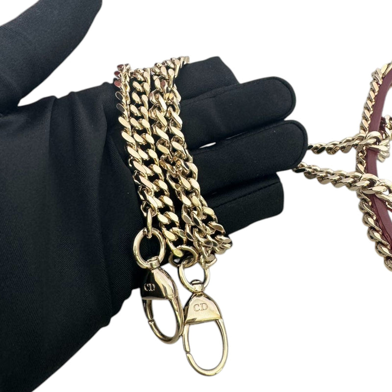 Lady Dior Mini Lambskin Cannage Red GHW
