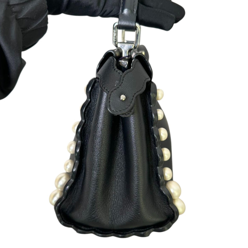 Fendi Peekaboo Mini Pearl Studded Black SHW – Bag Religion