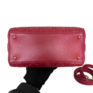 Lady Dior Medium Lambskin Red GHW