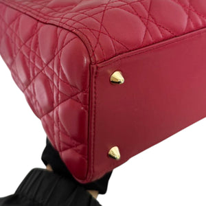 Lady Dior Medium Lambskin Red GHW
