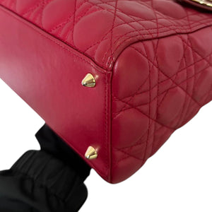 Lady Dior Medium Lambskin Red GHW