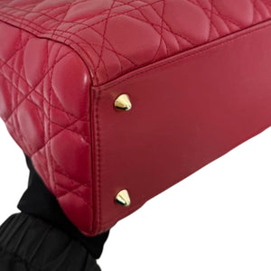 Lady Dior Medium Lambskin Red GHW