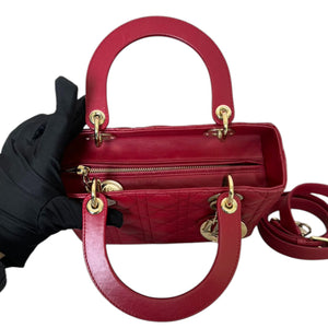 Lady Dior Medium Lambskin Red GHW