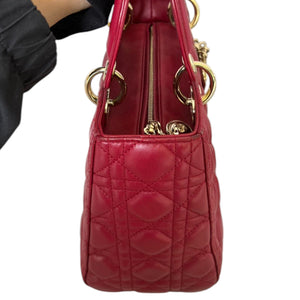 Lady Dior Medium Lambskin Red GHW
