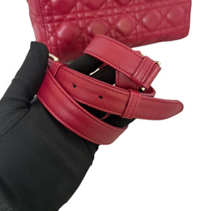 Lady Dior Medium Lambskin Red GHW