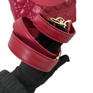 Lady Dior Medium Lambskin Red GHW