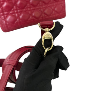 Lady Dior Medium Lambskin Red GHW