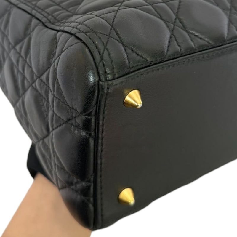 Lady Dior Medium Lambskin Quilted Black GHW
